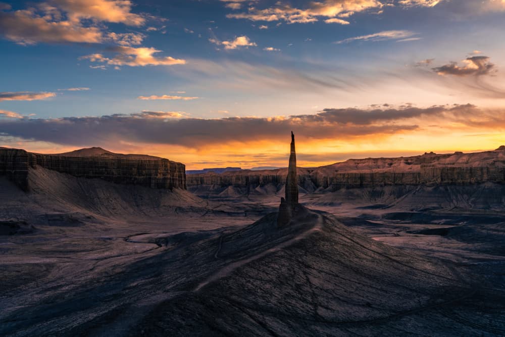 Desert Spire Sunset by Bing Li — canvas wall art