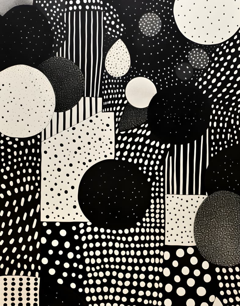 Abstract Black White Forms by Jolly and Dash — canvas wall art