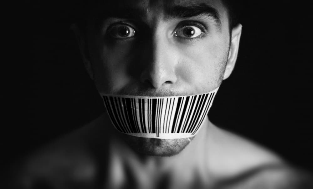 Silenced By Barcode by Hamze Dashtrazmi — canvas wall art