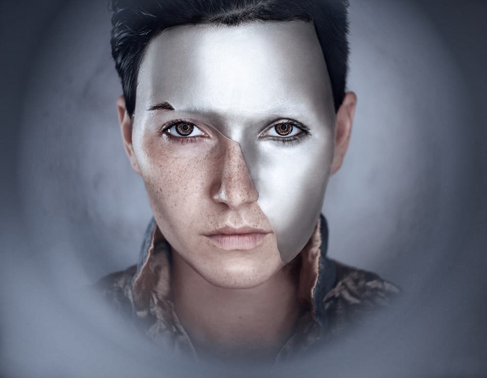 Split Identity Portrait by Ivan Kovalev — canvas wall art