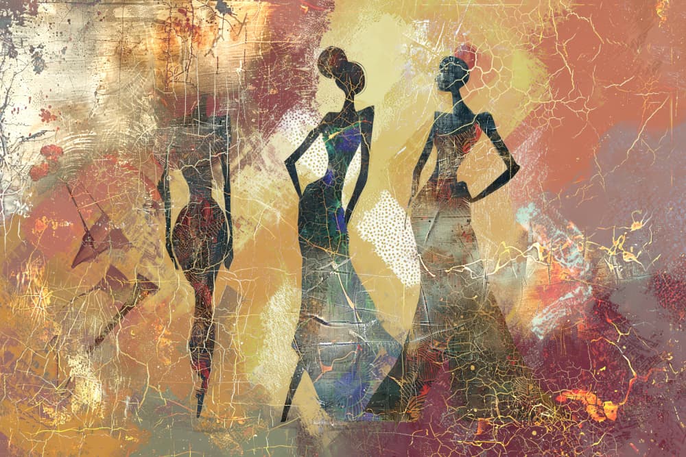 Elegant Fashion Silhouettes by Rafal Kulik — canvas wall art