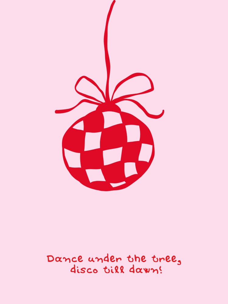 Christmas Disco Ball by Ohkimiko — canvas wall art