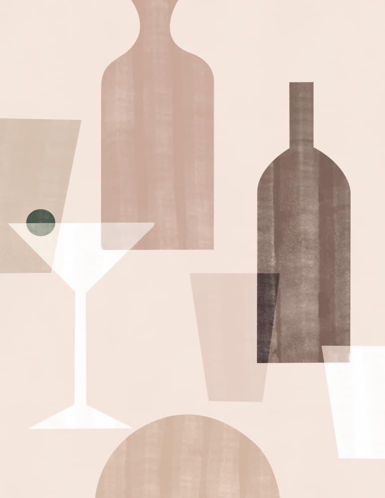 Abstract Bar Scene by Kit Agar — canvas wall art