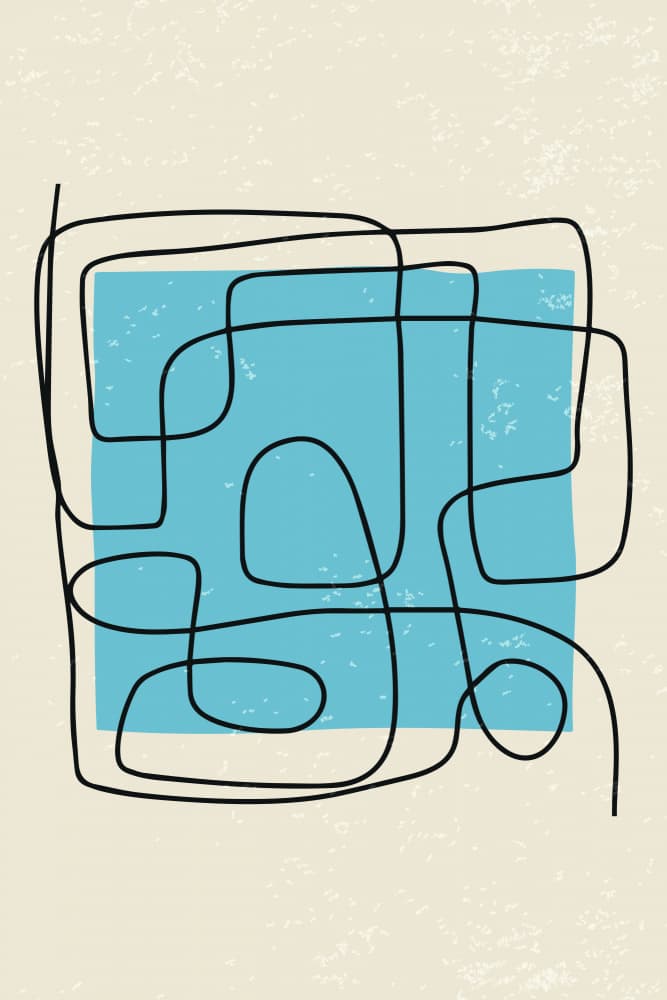 Abstract Blue Lines by jay stanley — canvas wall art