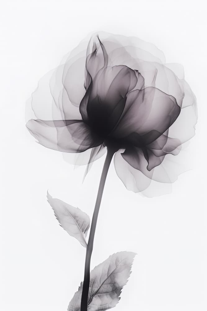 Transparent Rose Bloom by Bilge Paksoylu — canvas wall art