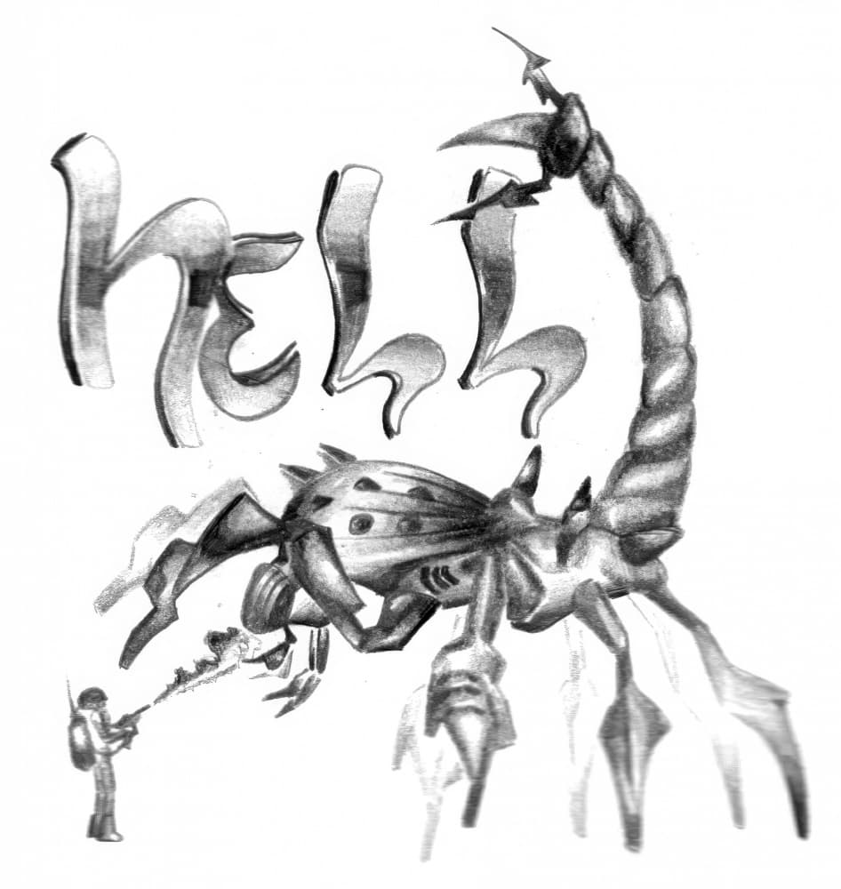 Hell Scorpion Battle by Kulik — canvas wall art