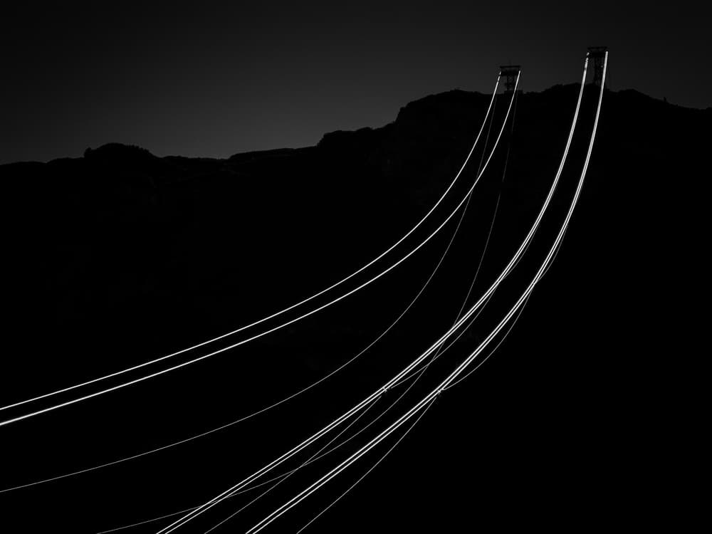Stark Mountain Cables by Rolf Endermann — canvas wall art