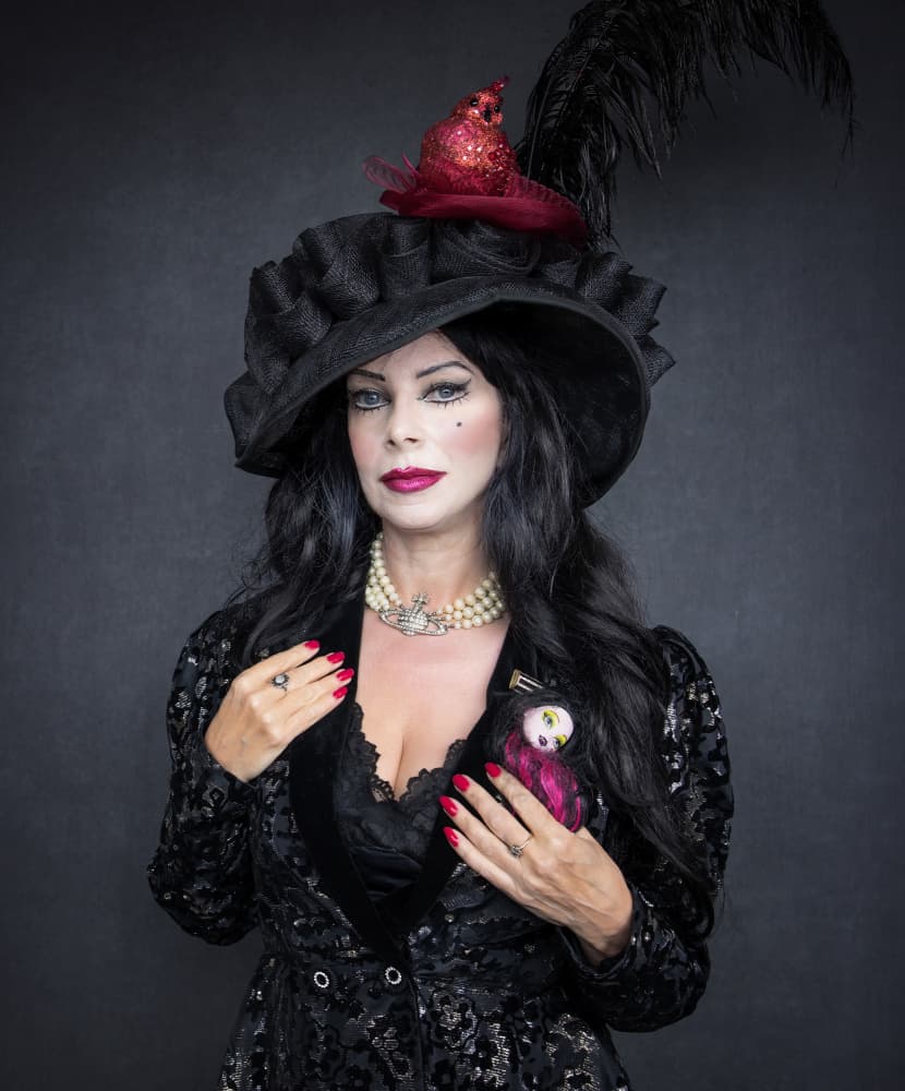 Gothic Woman Black Hat by Daniel Springgay — canvas wall art
