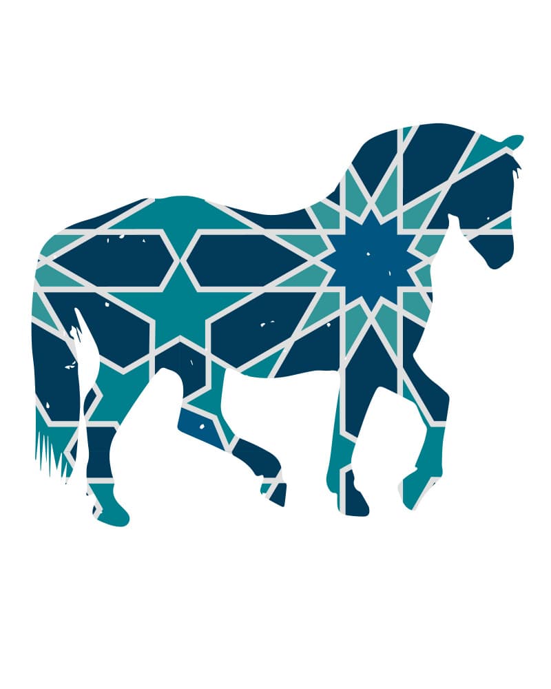 Islamic Geometric Horse by Emiliano Deificus — canvas wall art