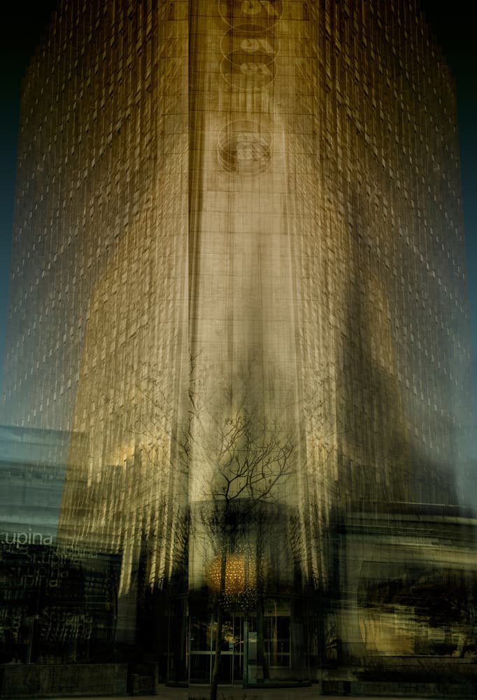 Golden Urban Glow by Milan Malovrh — canvas wall art
