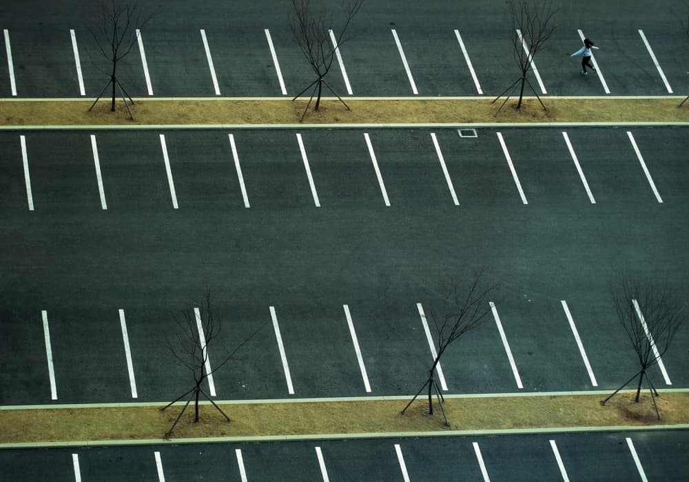 Geometric Parking Solitude by HAN dong hee — canvas wall art