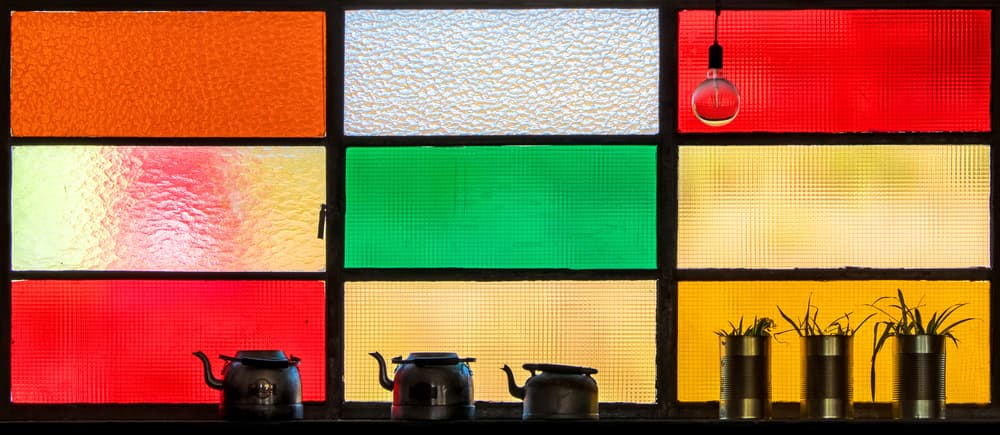 Vibrant Colored Glass Window by Lus Joosten — canvas wall art