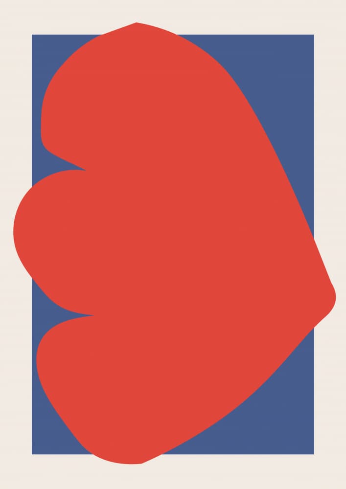 Red Organic Form by RS LAB STUDIO — canvas wall art