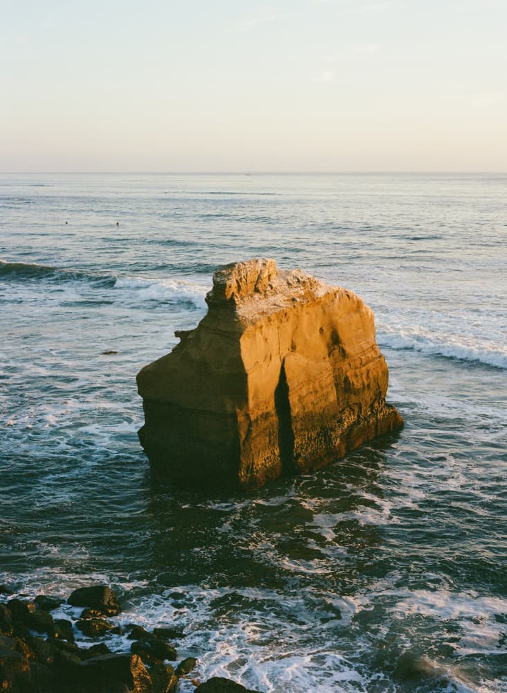 Golden Sea Stack by Bethany Young — canvas wall art