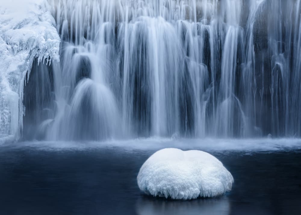 Frozen Waterfall Serenity by Irene Wu — canvas wall art