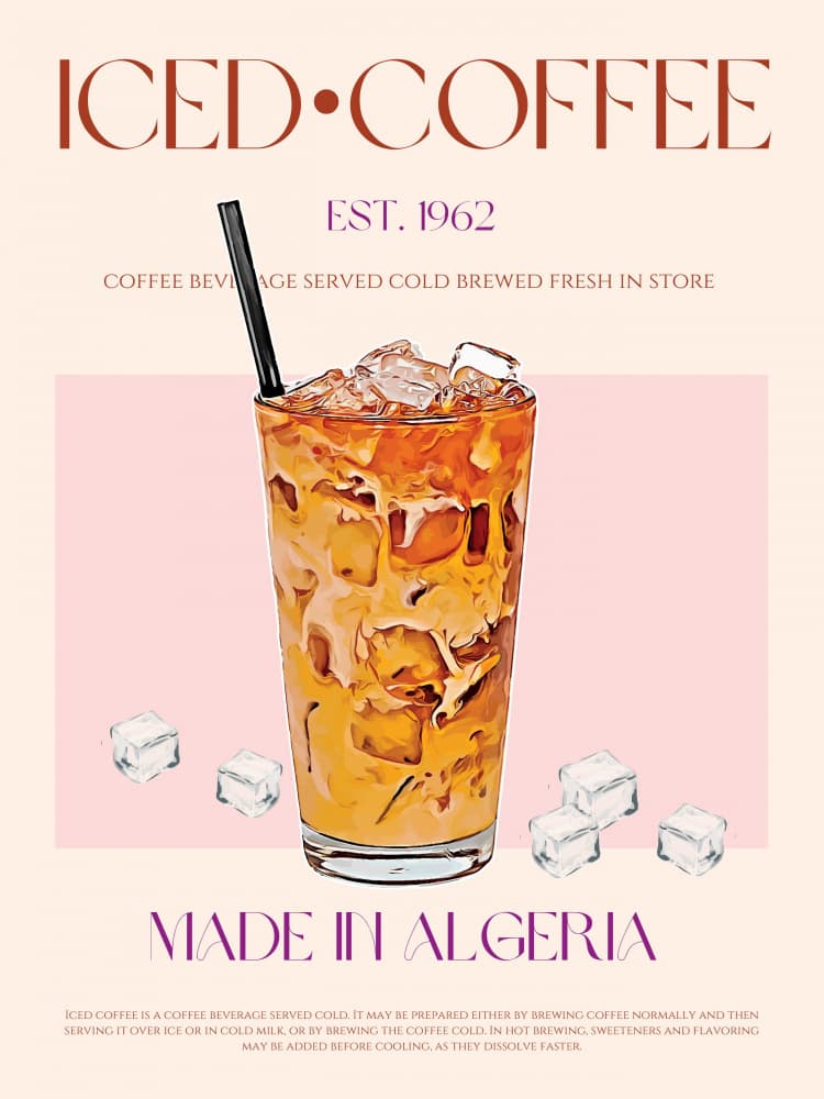 Refreshing Iced Coffee by Nazma Khokhar — canvas wall art