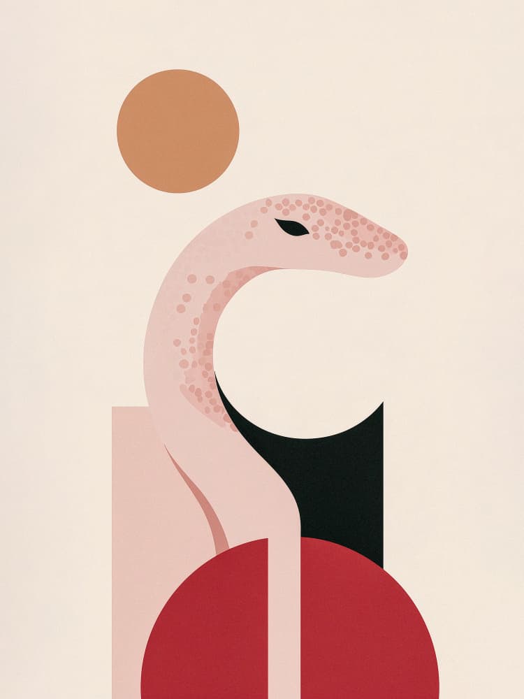 Geometric Desert Snake by Pictufy Studio IV — canvas wall art