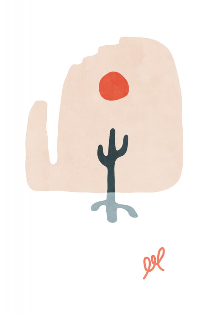 Desert Sun Cactus by amini54 — canvas wall art