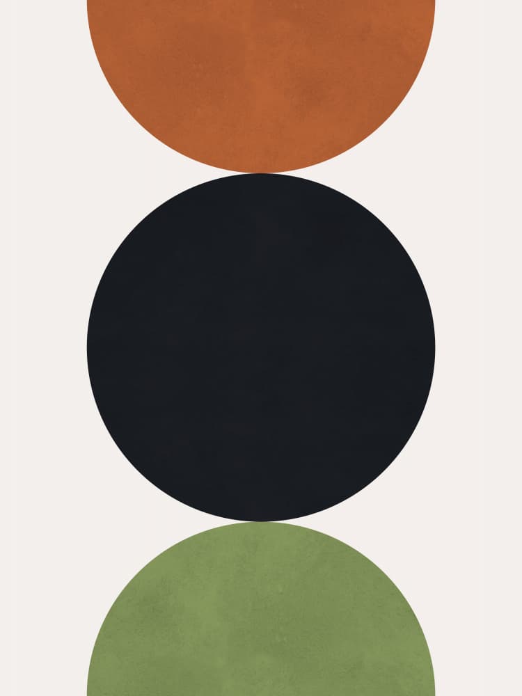Stacked Abstract Circles by Vitor Costa — canvas wall art