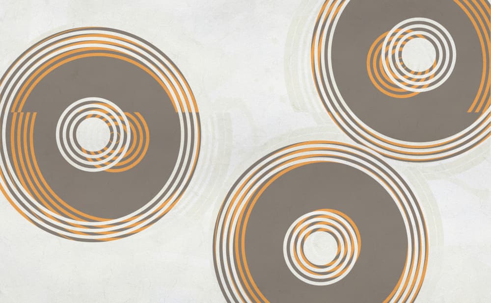 Concentric Retro Rings by Daniel DeLuna — canvas wall art