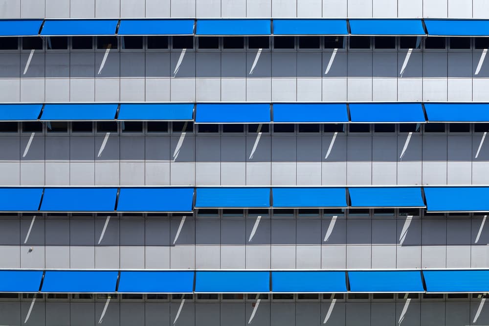 Blue Awnings Shadows by Theo Luycx — canvas wall art