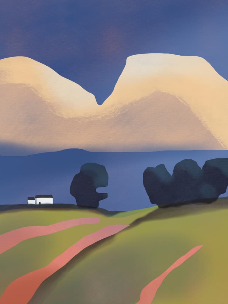 Tranquil Rural Landscape by Little Dean — canvas wall art