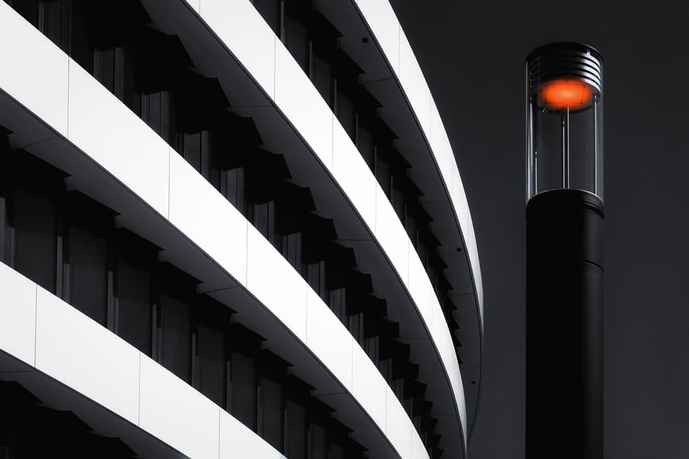Urban Curve Orange Glow by Hans-Wolfgang Hawerkamp — canvas wall art