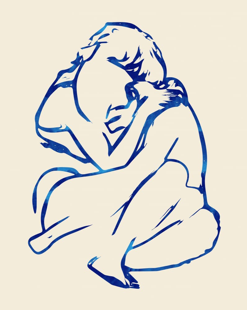Tender Embrace by Uma Gokhale — canvas wall art