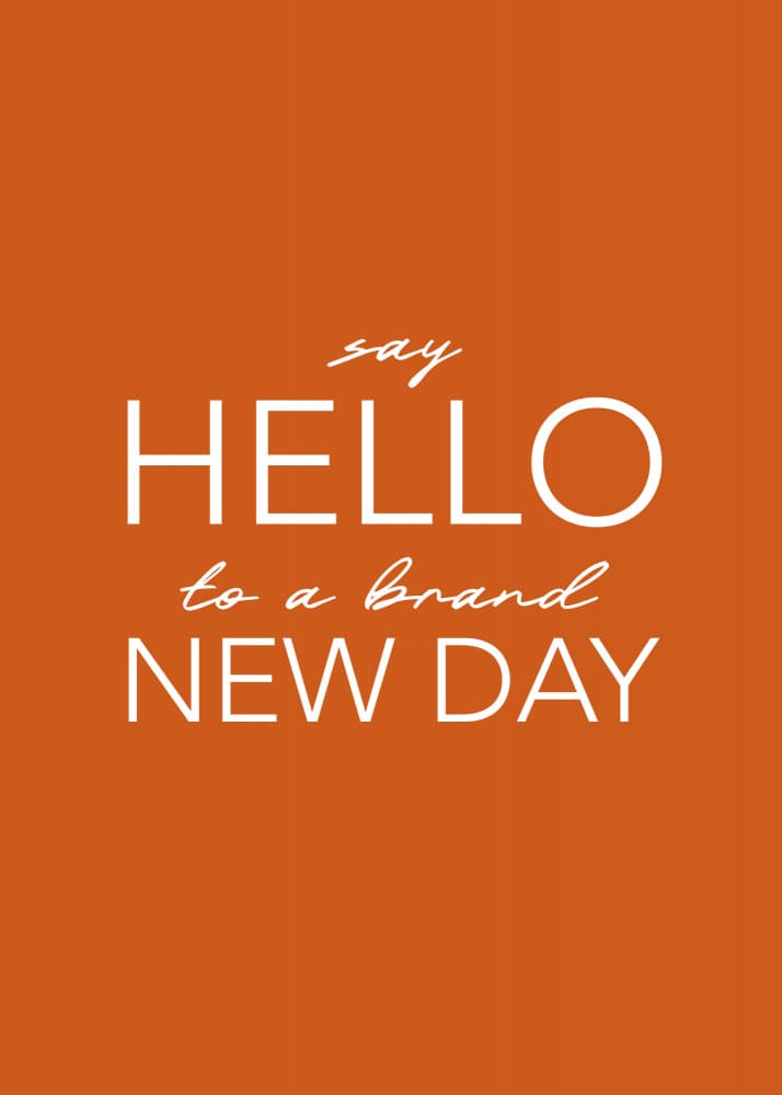 Say Hello New Day by Andreas Magnusson — canvas wall art