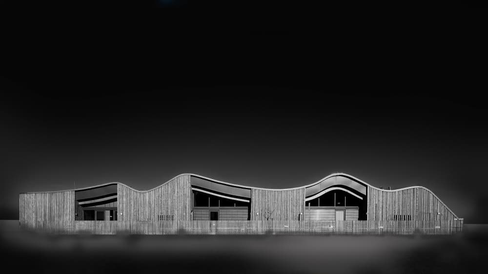 Wavy Wooden Architecture by FranzStaab — canvas wall art