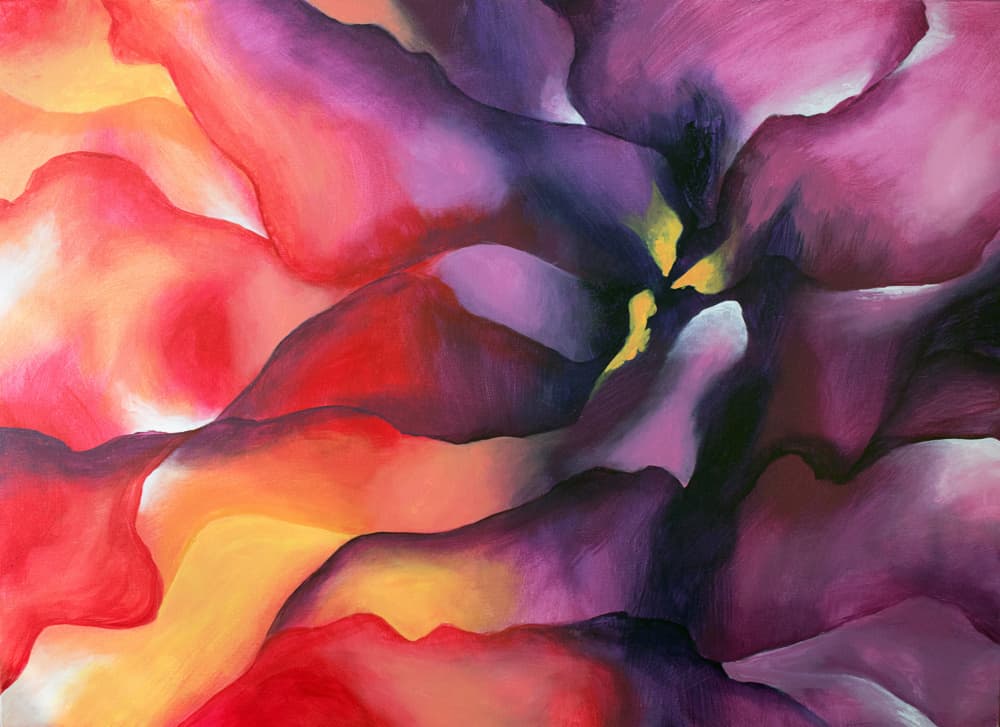 Vibrant Abstract Bloom by Alyson Storms — canvas wall art