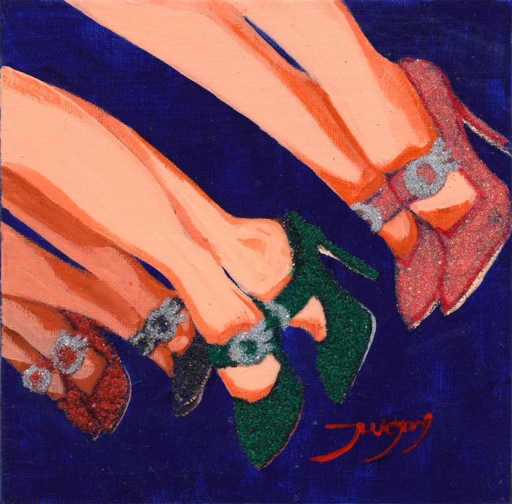Sparkling Party Heels by Jukyong Park — canvas wall art