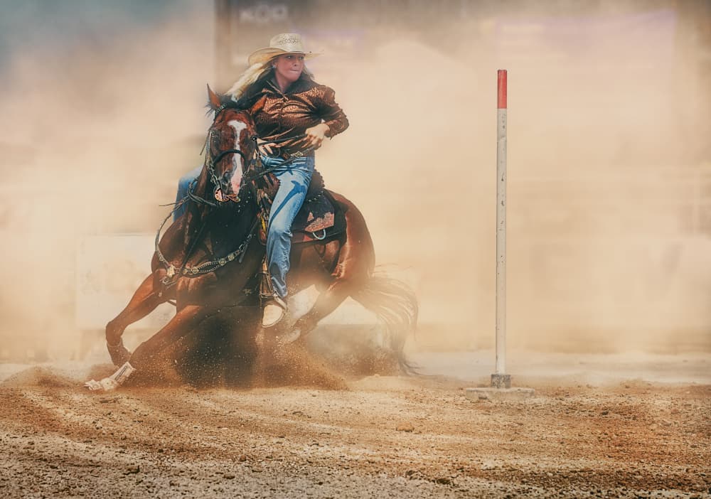 Dusty Rodeo Turn by Ben.C.L — canvas wall art