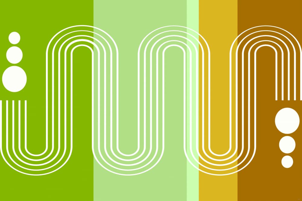 Earthy Wavy Lines by Sue Skellern — canvas wall art