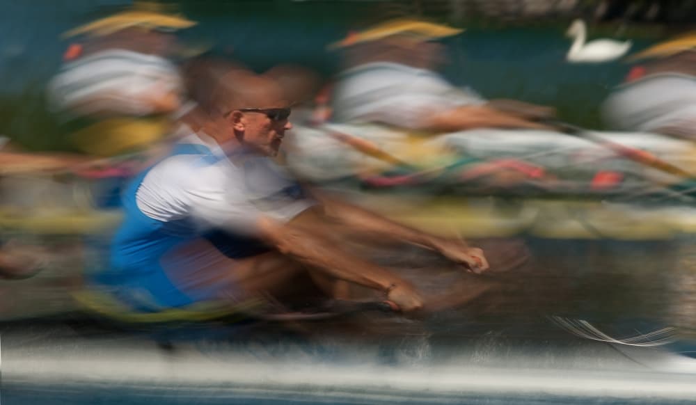 Rowing Team In Motion by Milan Malovrh — canvas wall art