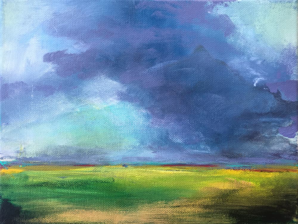 Dramatic Stormy Field by Christine Lindstrom — canvas wall art