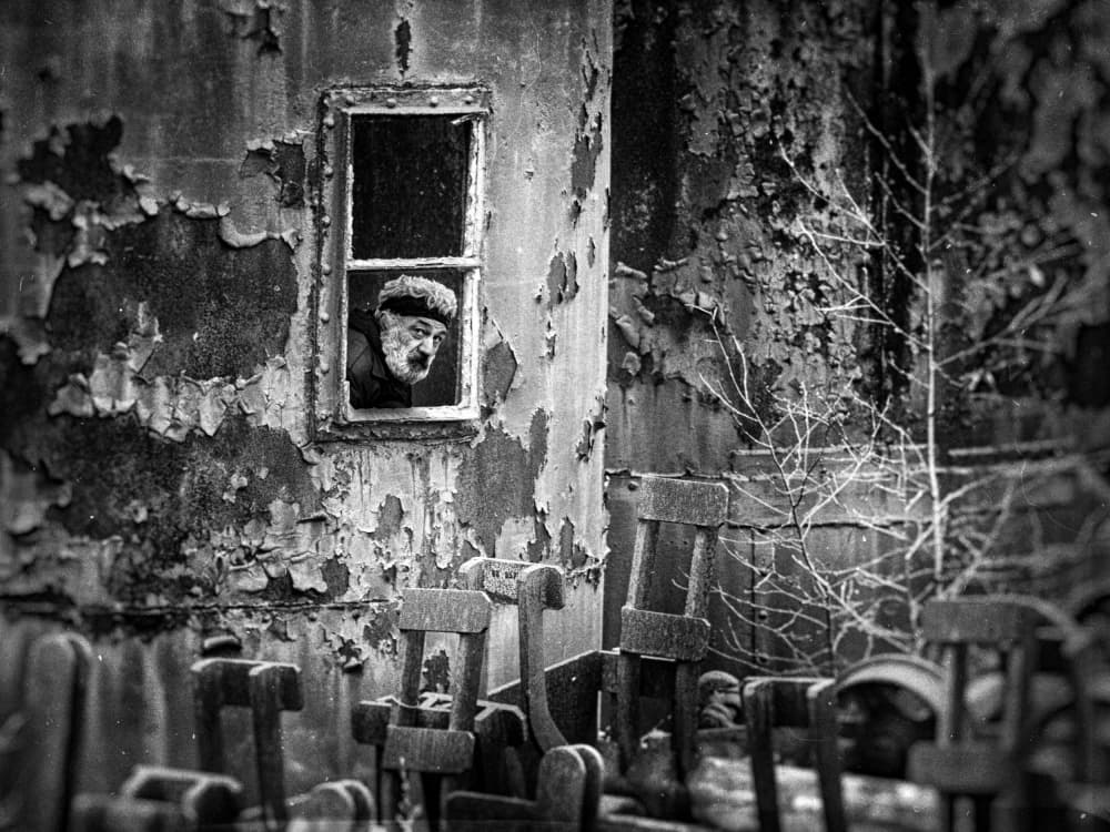 Man in the Window by Holger Droste — canvas wall art