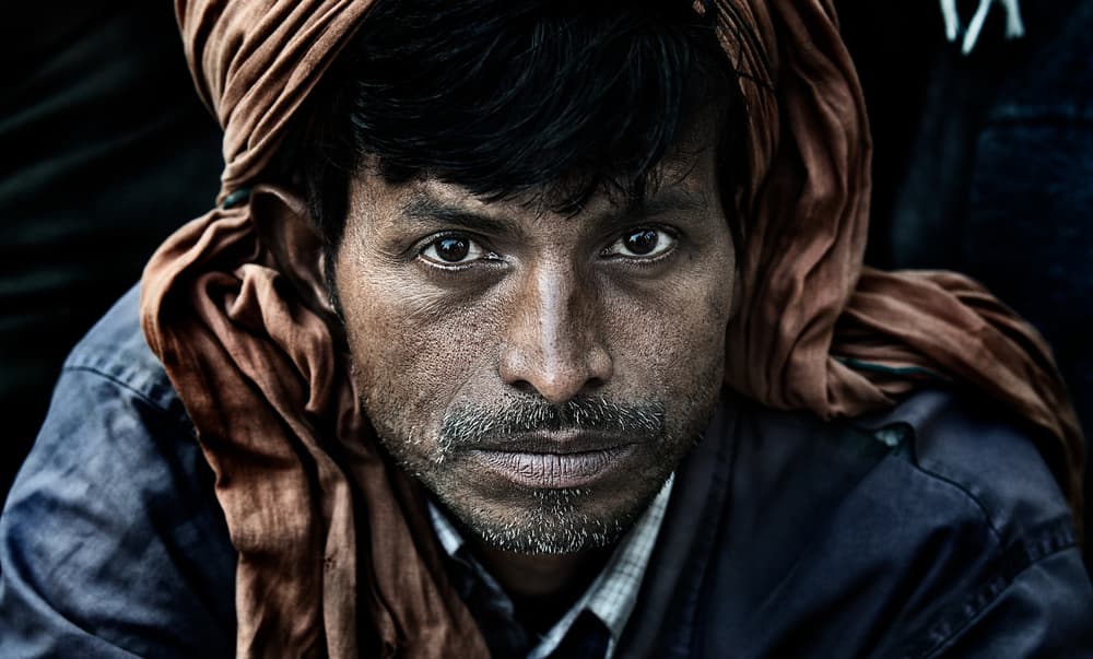 Intense Gaze Portrait by Joxe Inazio Kuesta Garmendia — canvas wall art