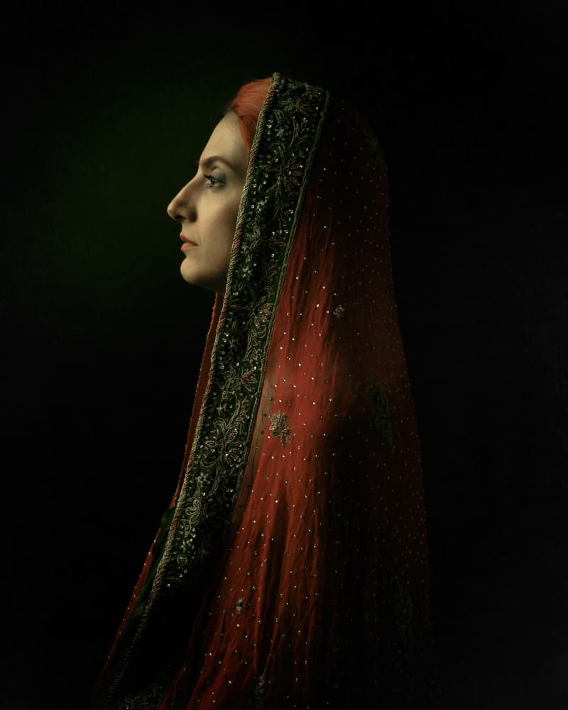 Regal Red Profile by Mehdi Mokhtari — canvas wall art