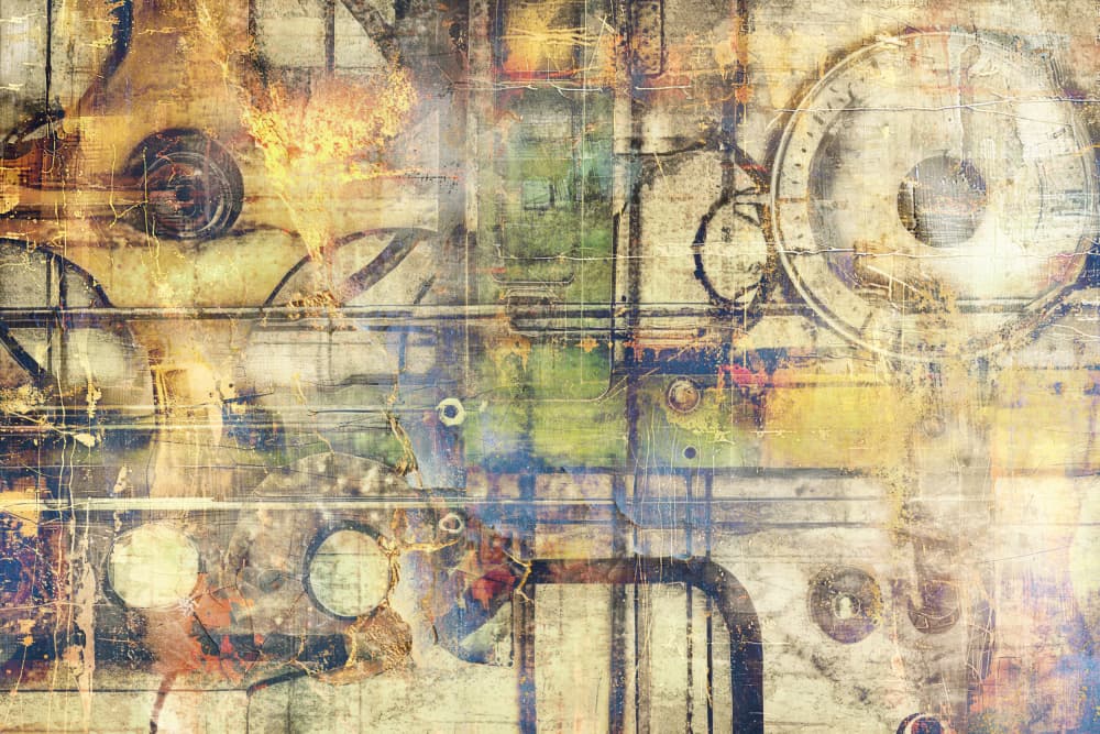 Steampunk Industrial Gears by Rafal Kulik — canvas wall art
