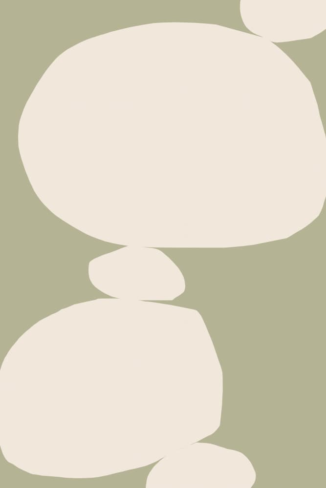 Muted Stone Balance by Treechild — canvas wall art