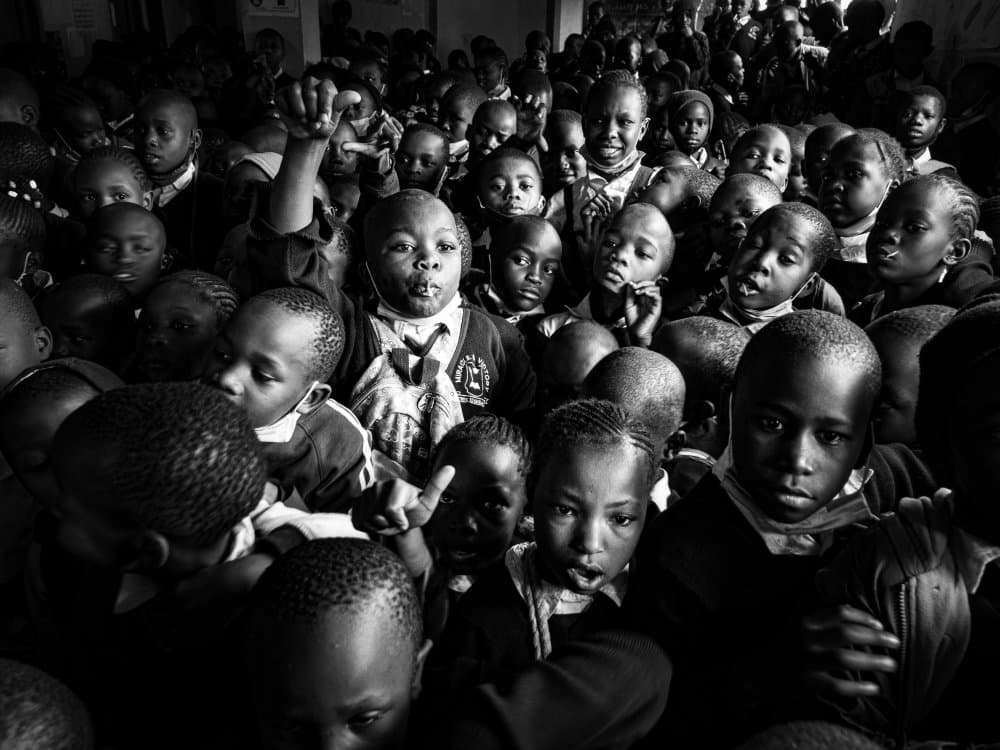 African School Children by Elena Molina — canvas wall art