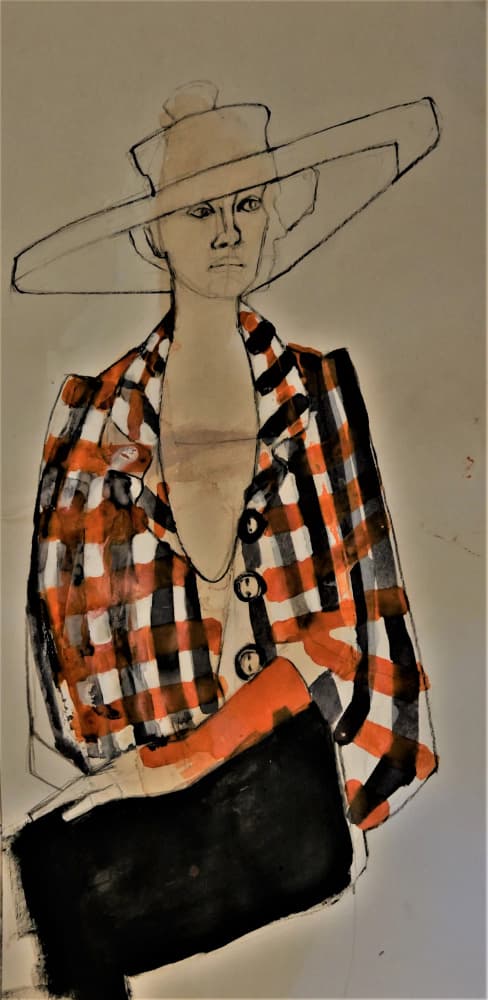 Chic Plaid Jacket Look by Doris Schmitz — canvas wall art