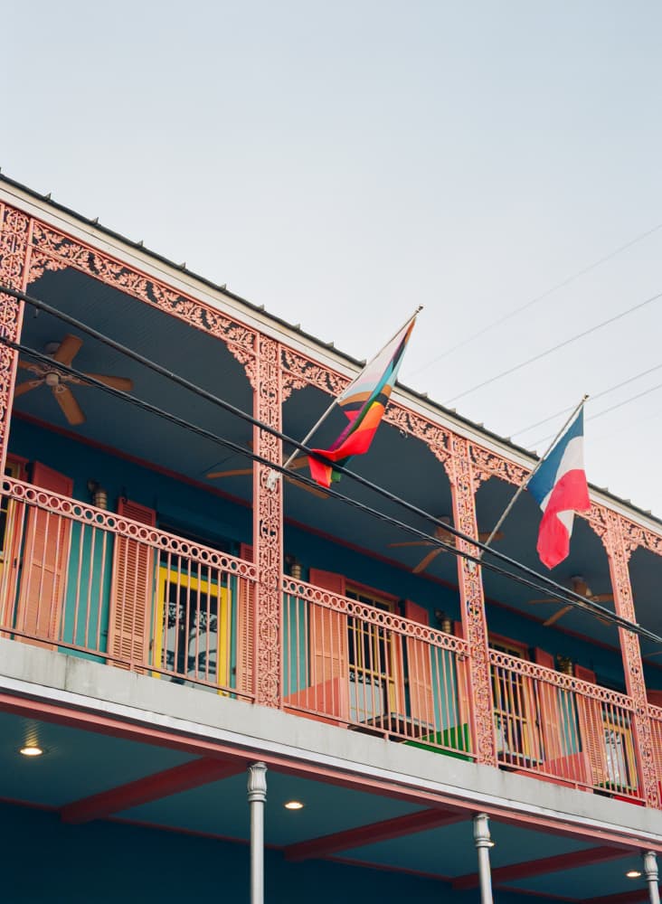 Ornate Balcony Flags by Bethany Young — canvas wall art