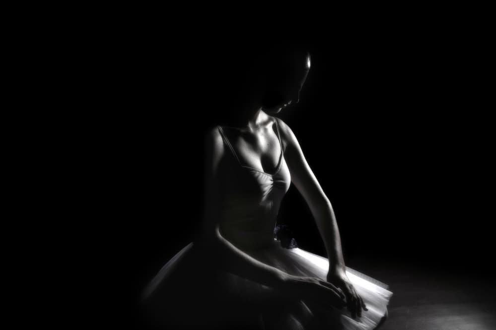 Pensive Ballerina Pose by Paulo Medeiros — canvas wall art