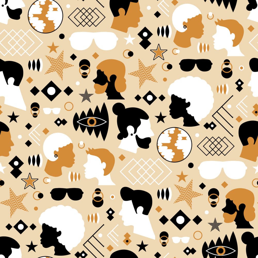 Modern Diversity Pattern by Marika Barsrsind β canvas wall art
