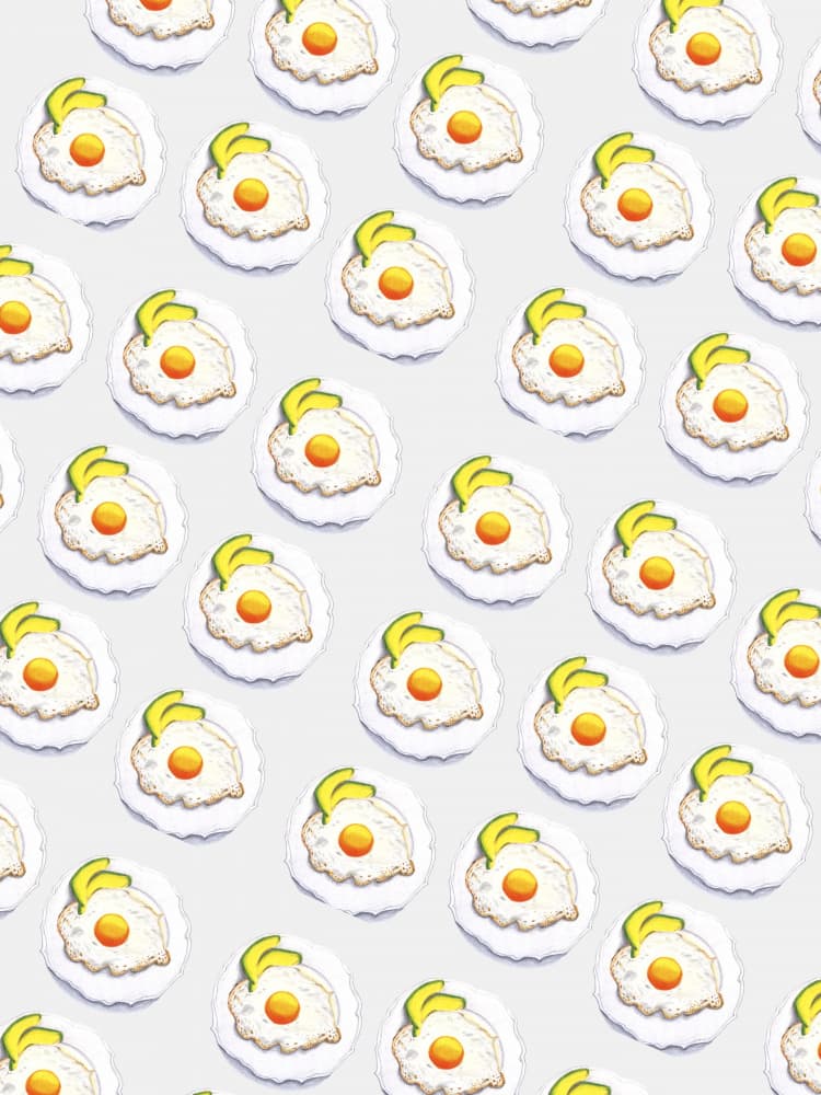 Sunny Side Up Avocado by Elizabeth C — canvas wall art