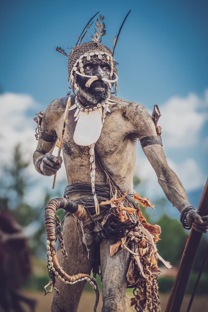 Adorned Tribal Man by HIRAK BHATTACHARJEE — canvas wall art