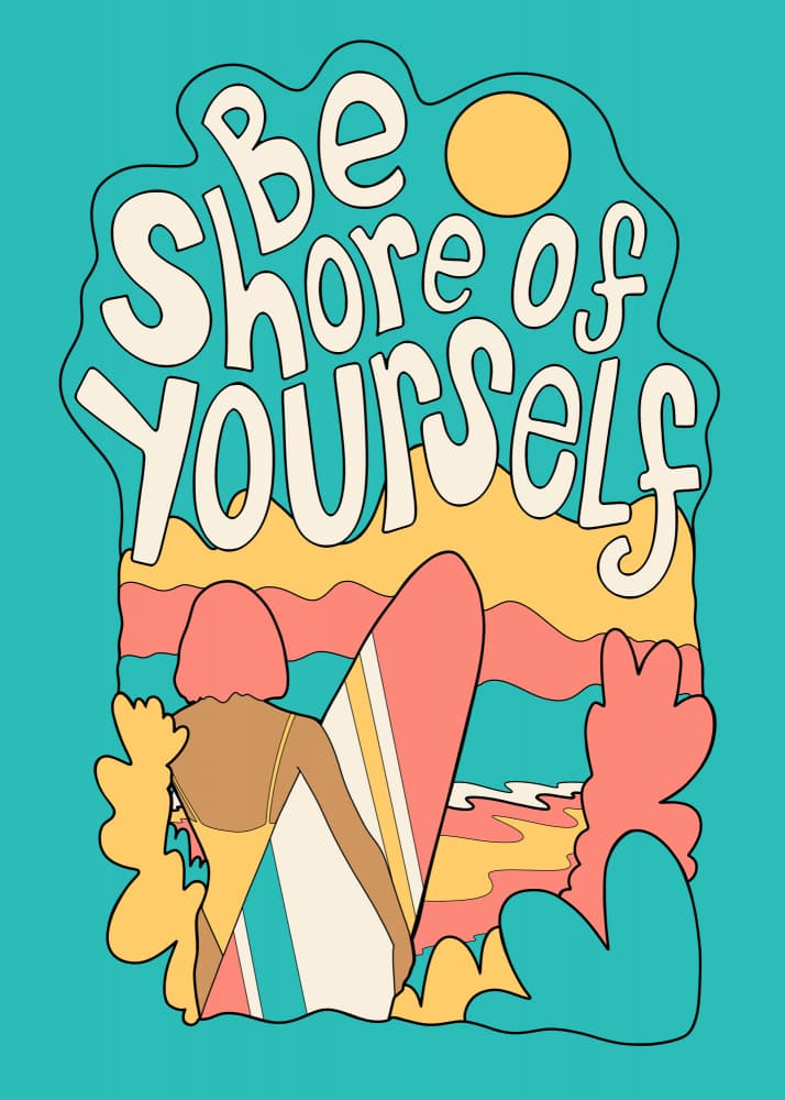 Be Shore Of Yourself by Stephen Wade — canvas wall art
