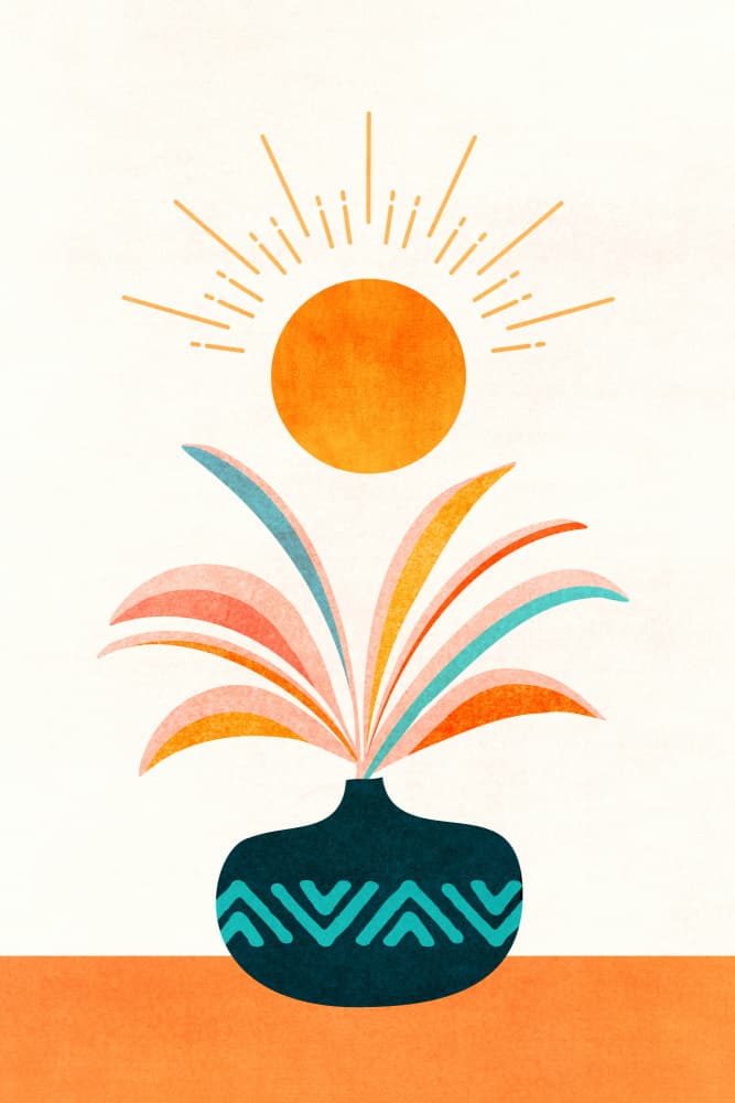 Sunny Tropics Tall by Kristian Gallagher — canvas wall art